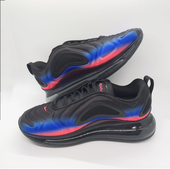 Nike Air Max 720 black racer blue M7 - Picture 2 of 8